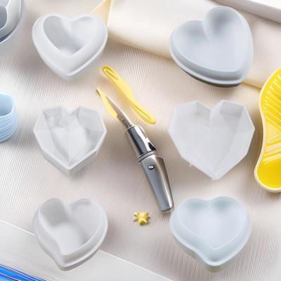 Sanshin Heart Silicone Mold for Mousse, Pastry, Chocolate, and Jelly Baking