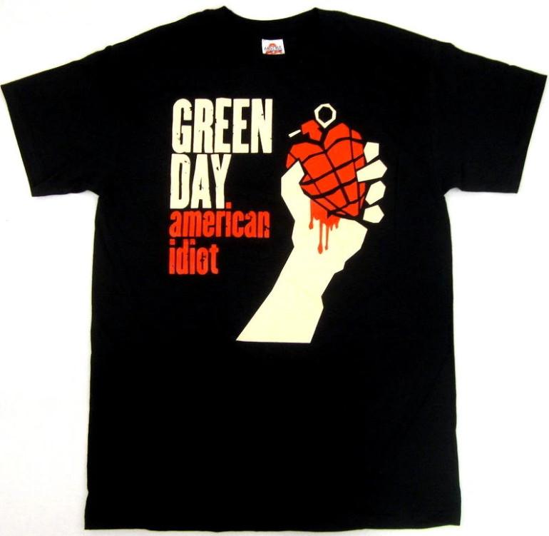 Green Day American Idiot Shirt, Punk Rock Graphic Tee, Men’s Black T-Shirt S