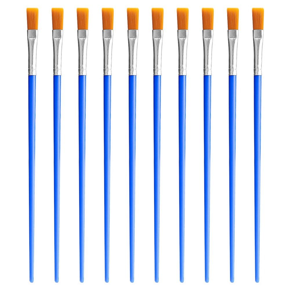 10/50PCS Long Rod Set Oil Painting Brush Acrylic Painting Brushes Painting Beginners