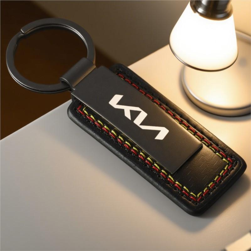 ZNEM4 3-farbig Auto Schlüsselanhänger Logo Schlüsselring Kette Anhänger Geschenke Auto Zubehör Für Kia rio ceed sportage cerato soul sorento k2 k5 Klapp