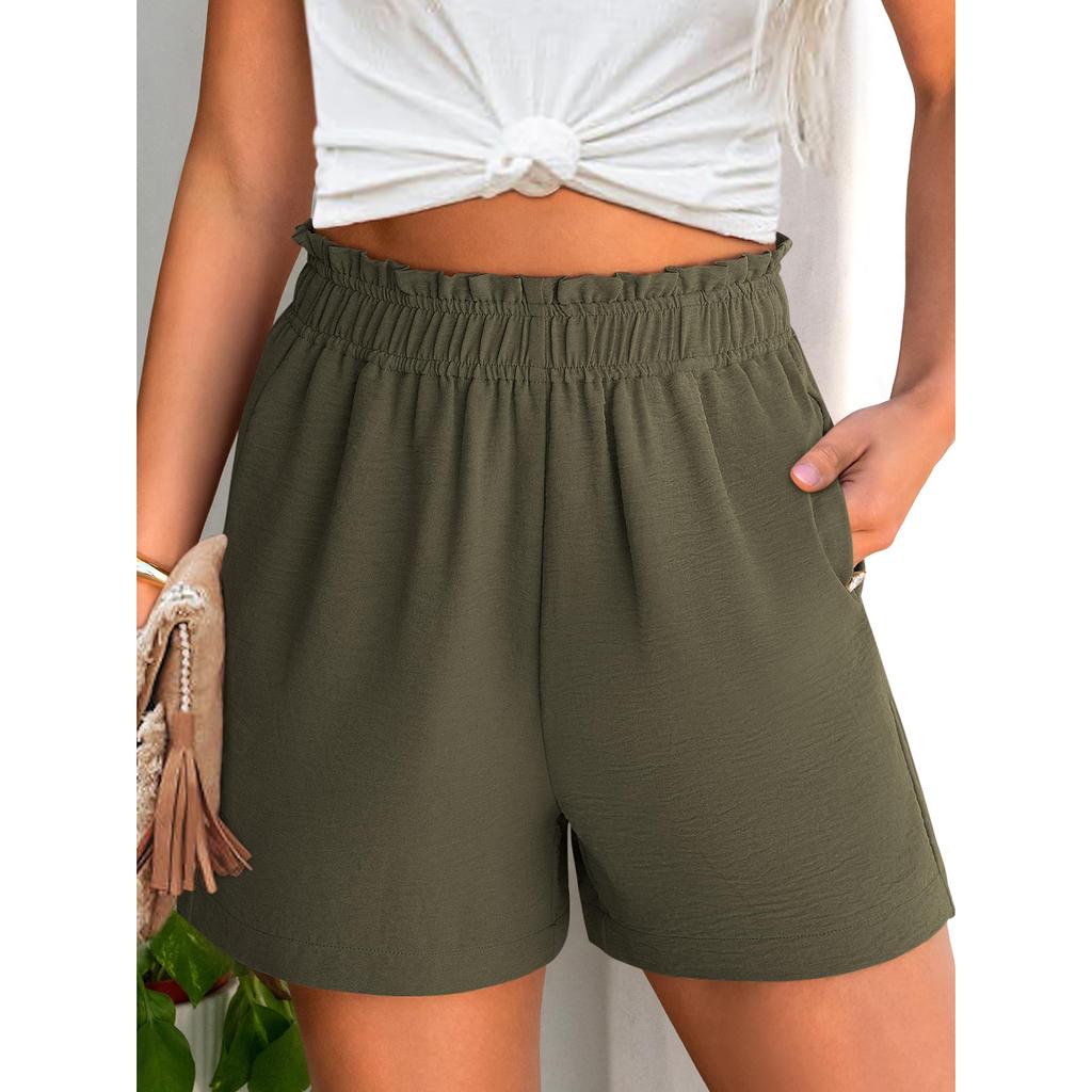Summer Shorts For Women Casual High Waist Wide Leg Shorts
