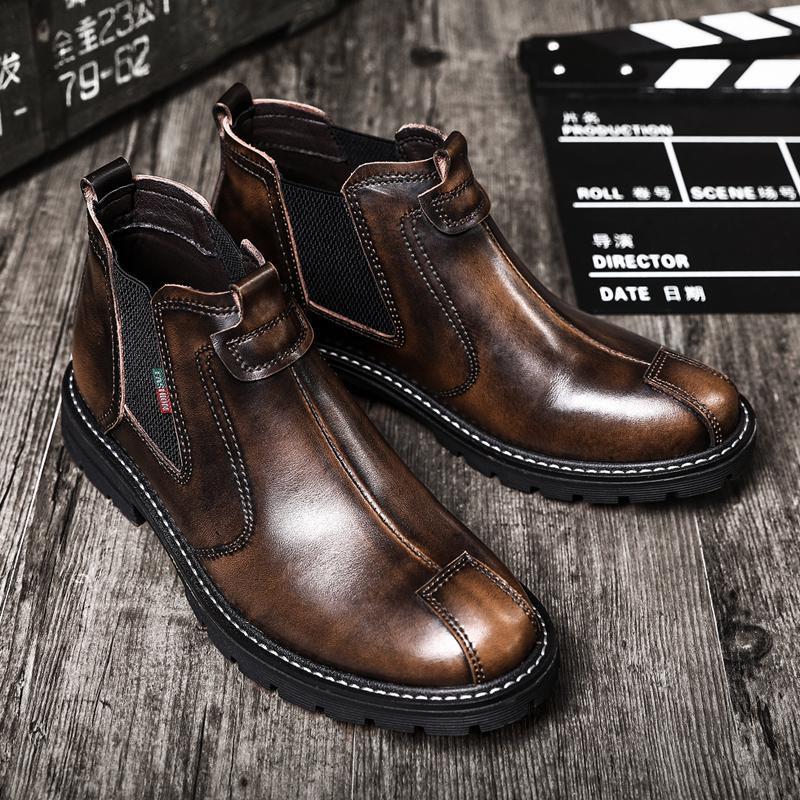 Martin boots men's 2020 new men's casual thermal cotton boots fashion trend Chelsea boots men's boots