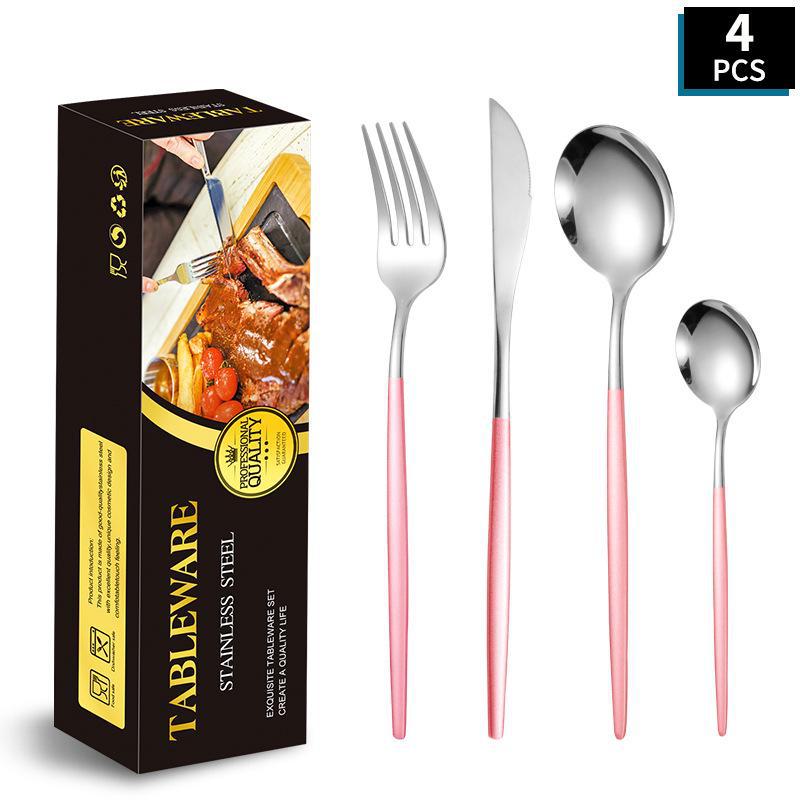 European High-Value Stainless Steel Tableware Set: Portuguese Knife, Fork, and Spoon for Hotels and Western Dining