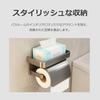 lifactlab. Double Toilet Paper Holder Storage Case, Gold, Black Toilet Paper Holder (Black)