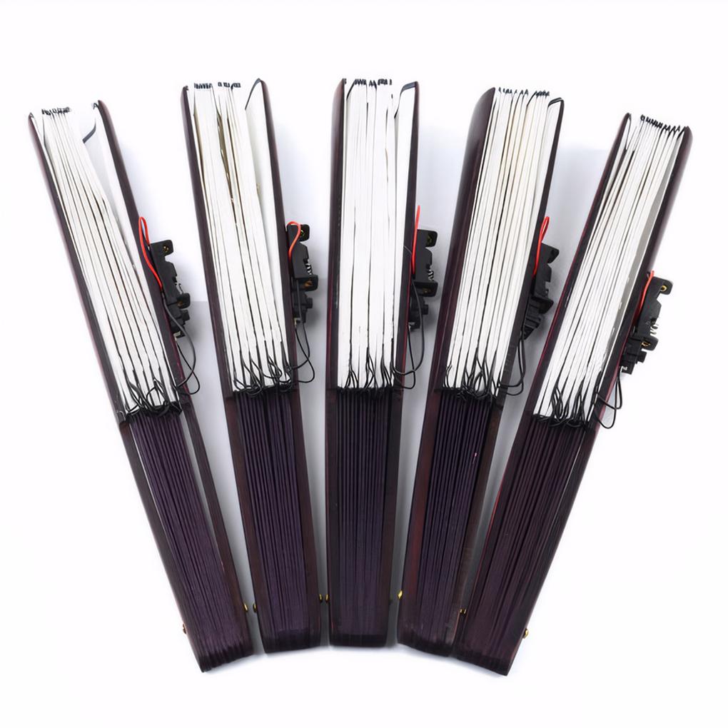 Leuchtender Glanz Seidenstoff LED Fächer Für Halloween Kostümpartys Festivalzubehör Partyzubehör