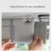 PU Leather Car Sun Visor Organizer Multi-Pocket Auto Storage Pouch With Sunglasses Clip For Card Phone Car Interior Organization