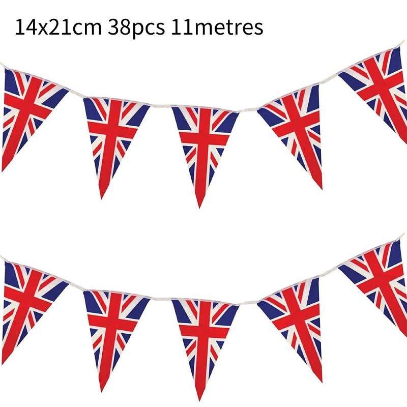 Jubilee Platinum Queens Union Jack Flags National Day Celebration Home Decor