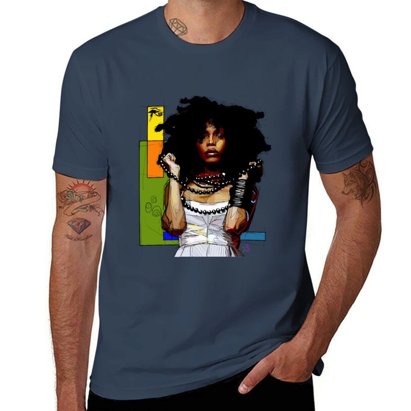 Erykah Badu TShirt Breathable Workout Short Sleeve Top S