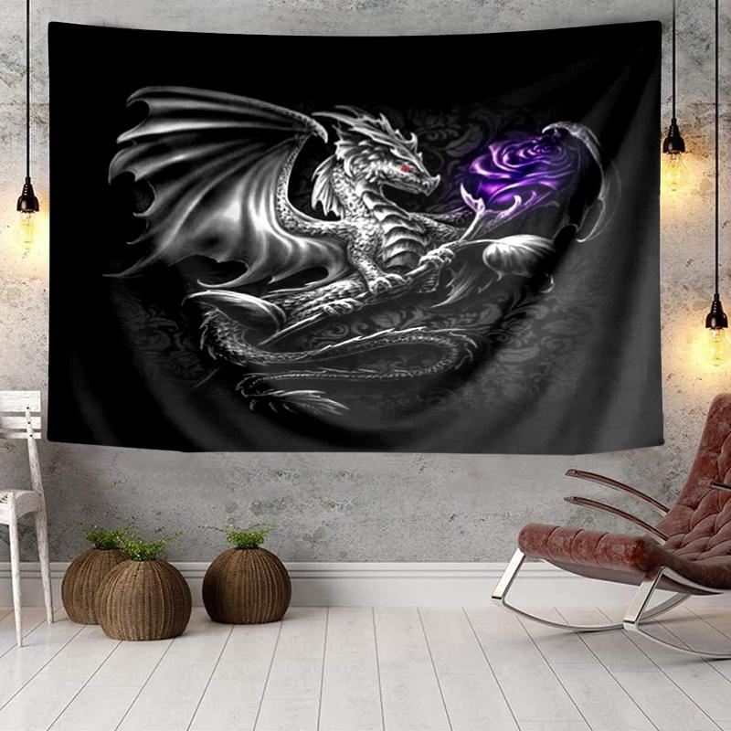 Mythical Dragon Flight Tapestry Room Decoration Wall Hanging for Living Room Bedroom, dormitory, Birthday and Christmas gifts