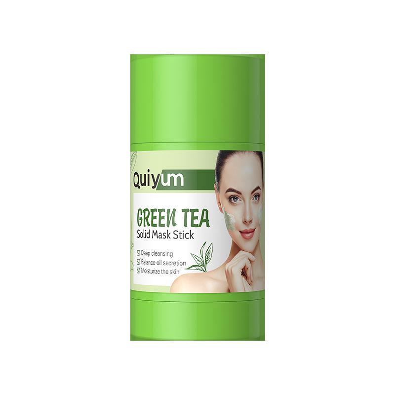 QUIYUM Green Tea Solid Mask Stick 40g Moisturizing Clay Mask 40g