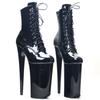 10" Heel And 6 3/4"(26CM) Platform Extreme High top Heels Pole Dancing Lace up Ankle In Stock Foot Protection