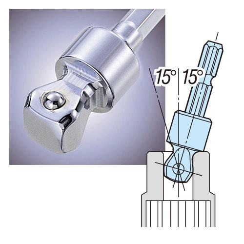 VESSEL Swing Socket Adapter 1/2 (12.7mm) SQ x 60mm A20WSQ4
