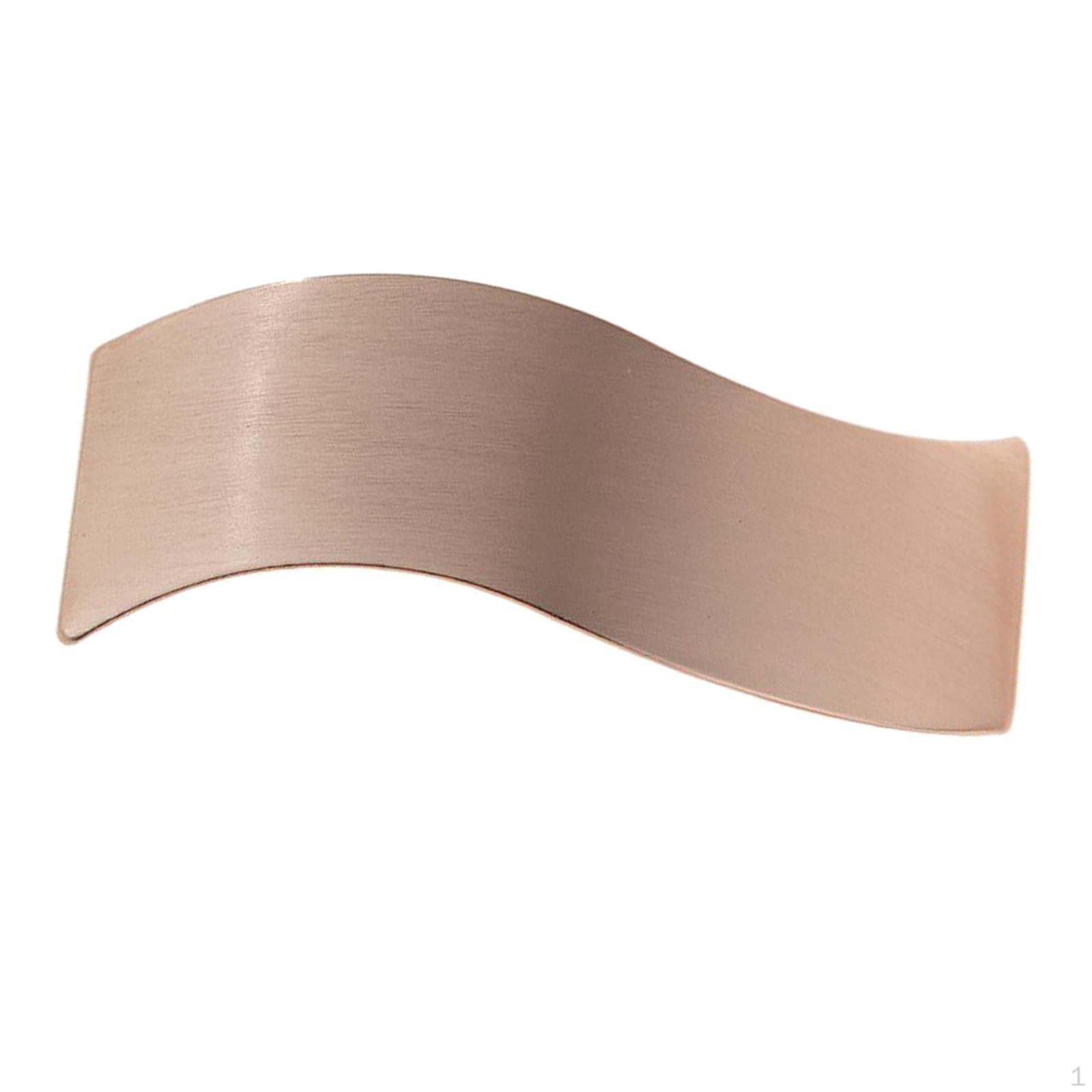 Curved Smooth Surface Metal Hair Barrettes for Women