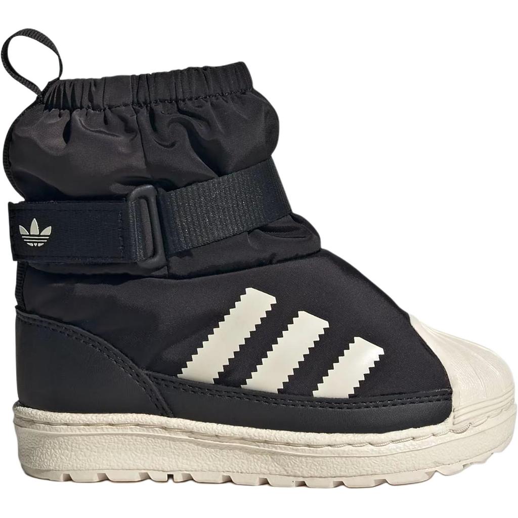 adidas Originals SUPERSTAR 360 Mid Top Toddler Shoes Black White Infant And Toddler JQ7951