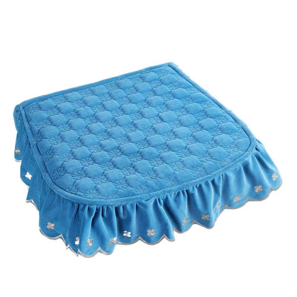 Non-Slip Pastoral Style Dining Chair Cushion 43x45cm Winter Student Cushion  Dormitory