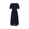 JUZUI Women's Embroidered Patchwork Cinched Waist Midi Dress