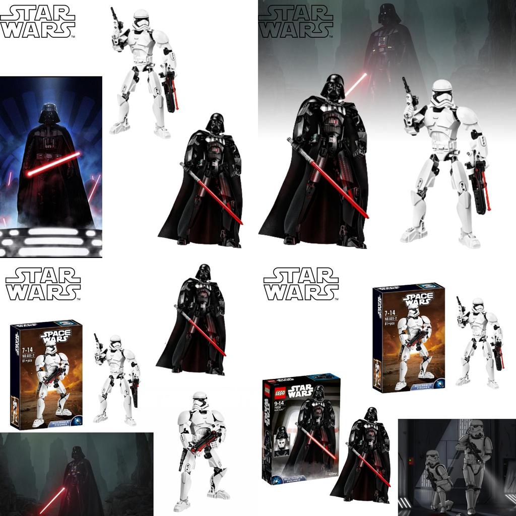 Ksz713 Diy Building Blocks Toy Set Abs Plastic 50-100 Pieces Stormtrooper Design