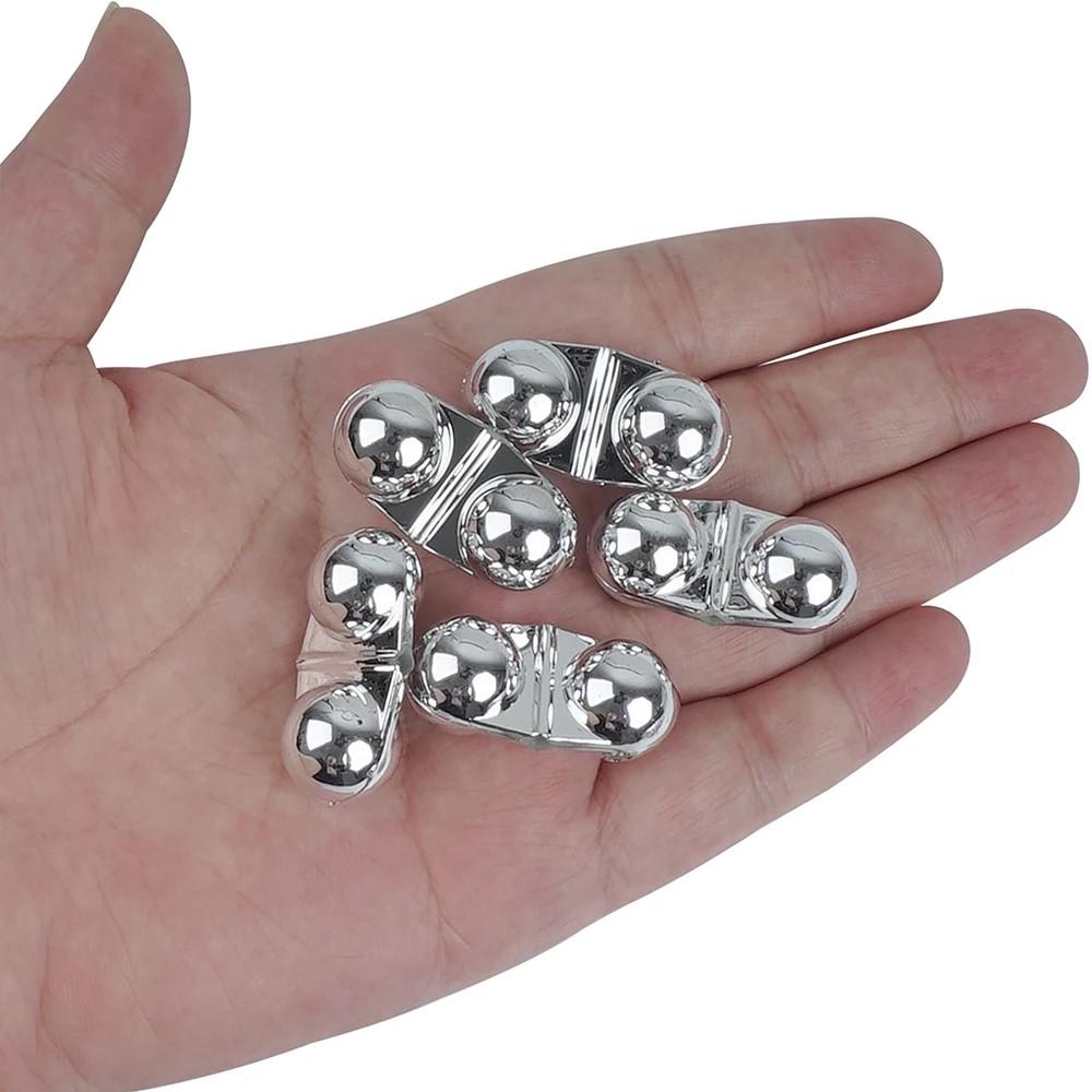 25Pcs Fishing Double Rattle Beads Catfish Rig Rattle Bell Beads Fishing Attractor Bell Beads Accessories