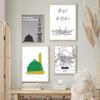 Islamic Medina Masjid Al-Nabawi Map Architecture Modern Poster Ramadan Muslim Wall Art Canvas Painting Print Home Decor