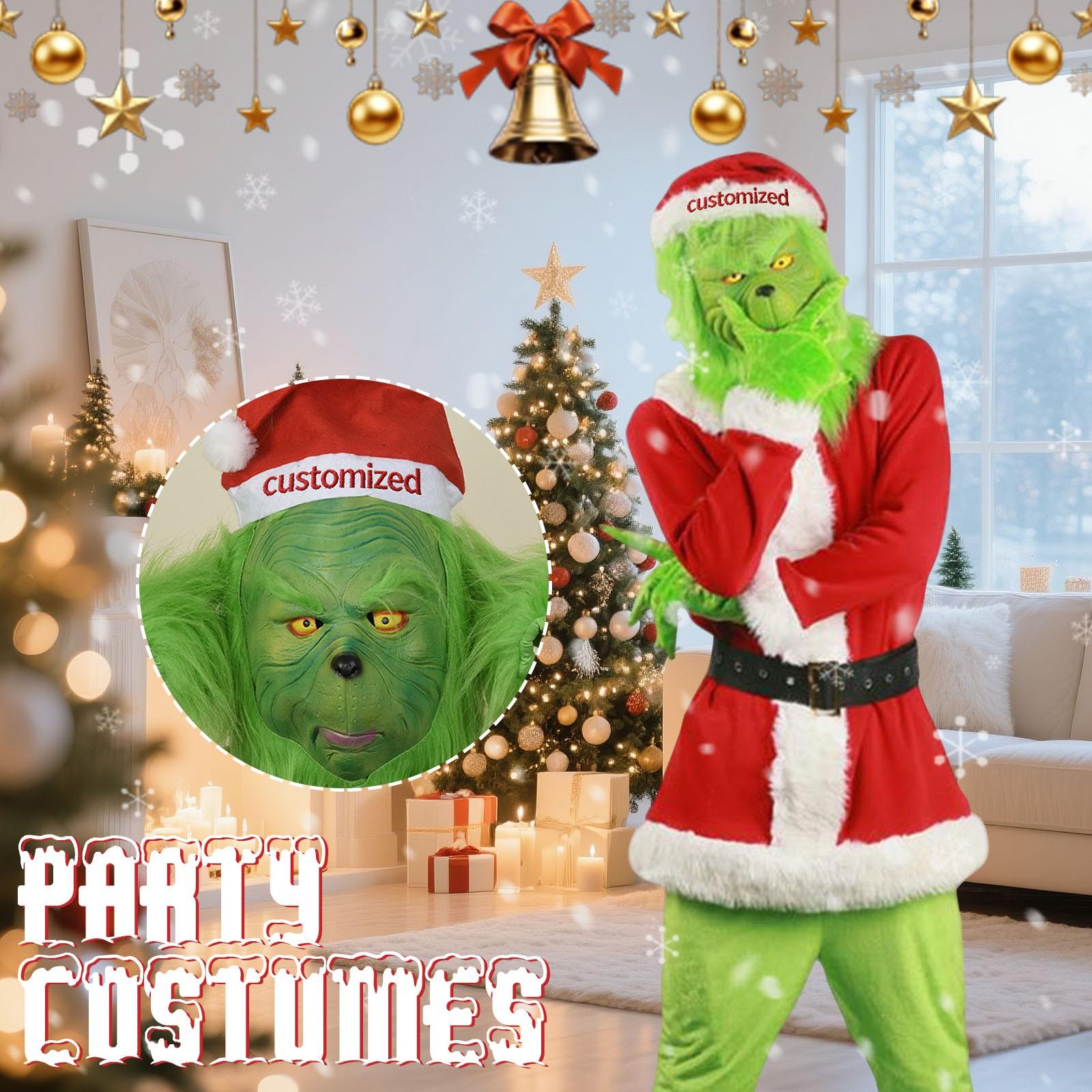 Personalized Custom Embroidered Text Mask Head Cover Party Costume M красный