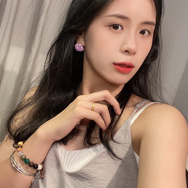 Boucles d'oreilles en forme de grappe de fleurs printanières pour femmes, légères, luxueuses, fraîches et douces, à la mode, polyvalentes