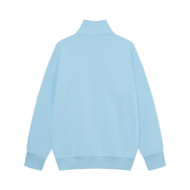 Cross Classic STEIN Stehkragen Reißverschluss Strickjacke Frottee Ärmel Abzeichen Lässige Herrenjacke