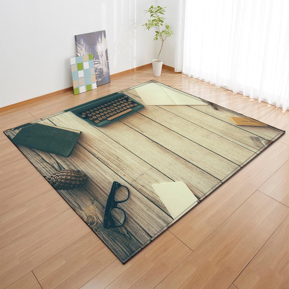Textured Large Carpet Feather Wind Bedroom Floor Mat