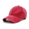 Unisex Washed Cotton Denim Baseball Cap - Distressed Plain Solid Color, Soft Sunshade Hat