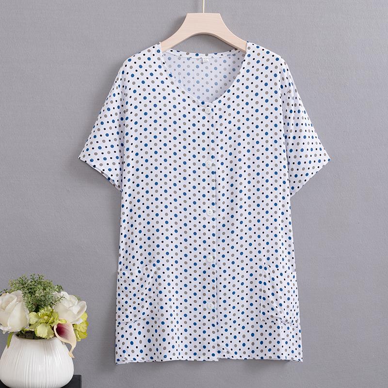Summer Top Women Cardigan Thin Short Sleeve Plus Size Women's Blouse Summer Loose Vintage Clothes