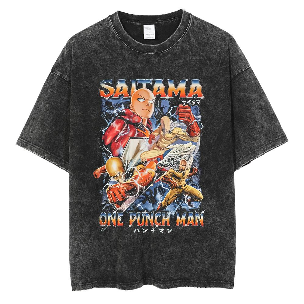 

Аниме ONE PUNCH MAN Сайтама забавная графическая печатная футболка для мужчин и женщин стираные хлопковые футболки больших размеров футболка Harajuku мужская футболка 4XL