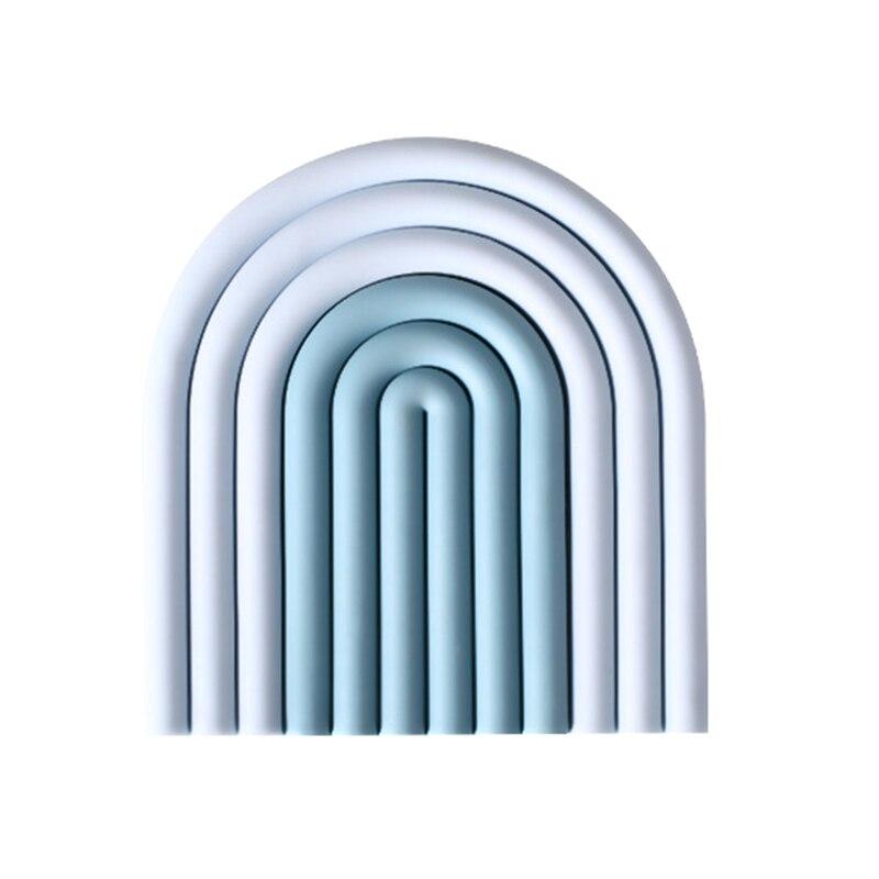 

Радужная силиконовая теплоизоляционная подставка Домашняя кухонная подставка Посуда Радужная силиконовая изоляционная подставка Съемный нескользящий плейсмат синий