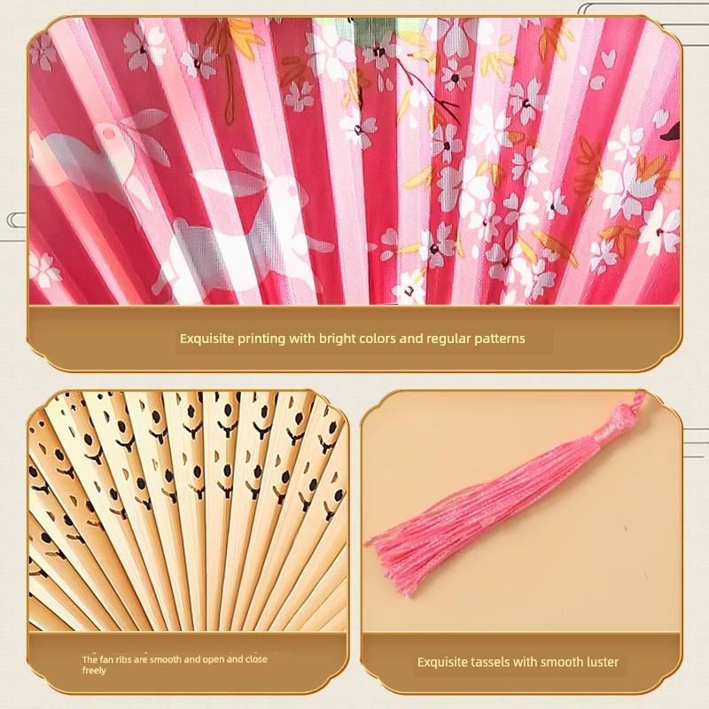 Folding Fan, Ancient Chinese Style, Hanfu, Women's Qipao, Dance, Children, Students, Summer Portable Folding Small Fan