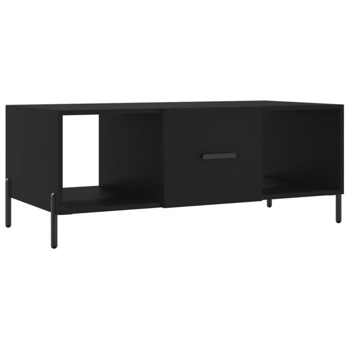 VidaXL Table basse noir 102x50x40 cm bois d'ingénierie 829309