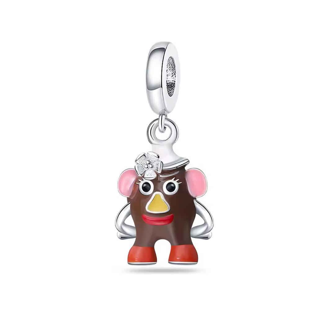 New Copper Miniso Mickey Mom Minnie Clip Stitch Designer Charms Bead Fit Authentic Bracelets Charm DIY Craft Women Jewelry