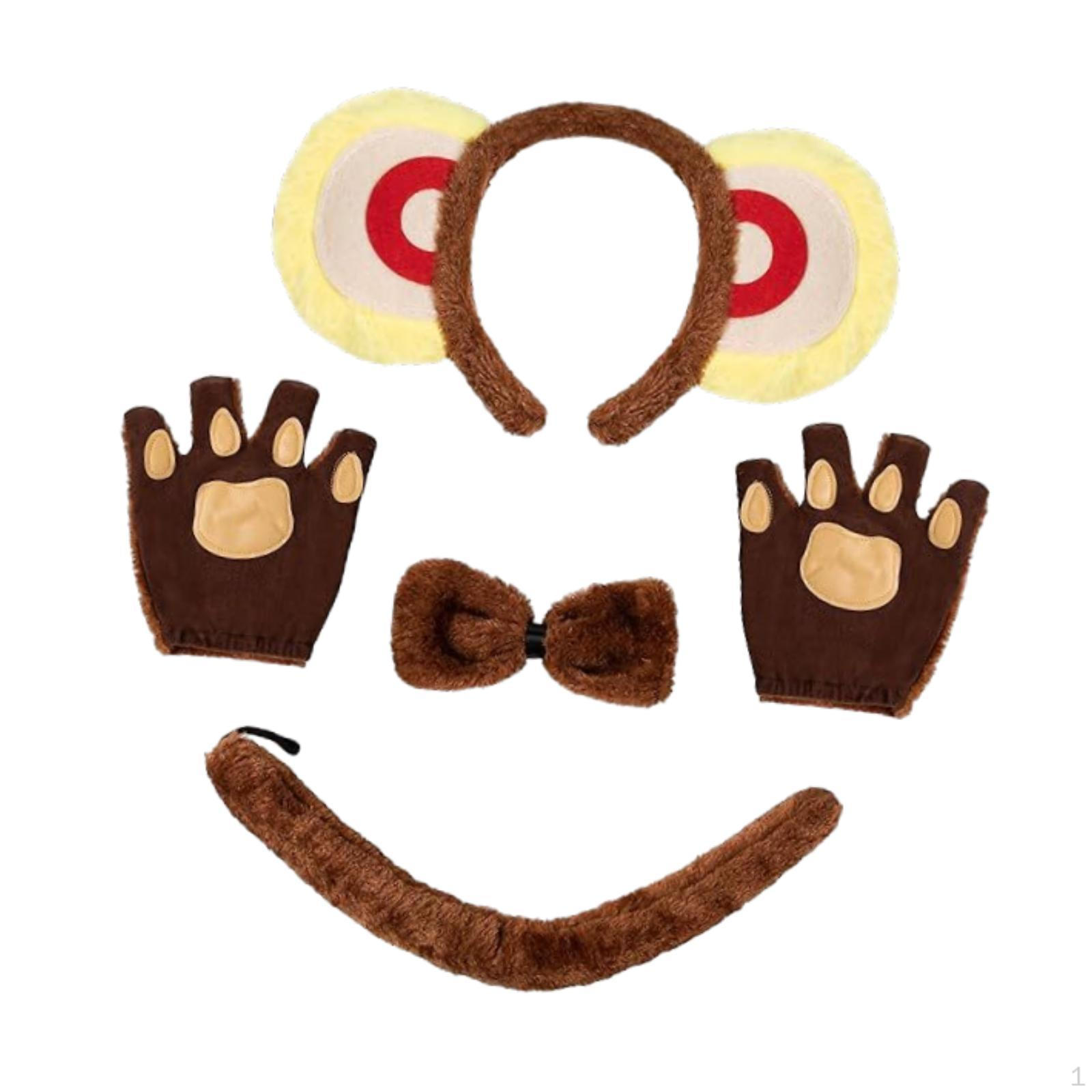 

Чарівні тваринні вуха та хвостик для розваги в одяганні monkey
