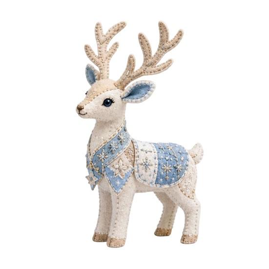Kit de Patchwork DIY de Animales Árticos para Principiantes, Kit de Costura de Animales Guardianes de Invierno, Kit de Manualidades de Animales de Peluche 3D y Criaturas Míticas para Decoración del Hogar