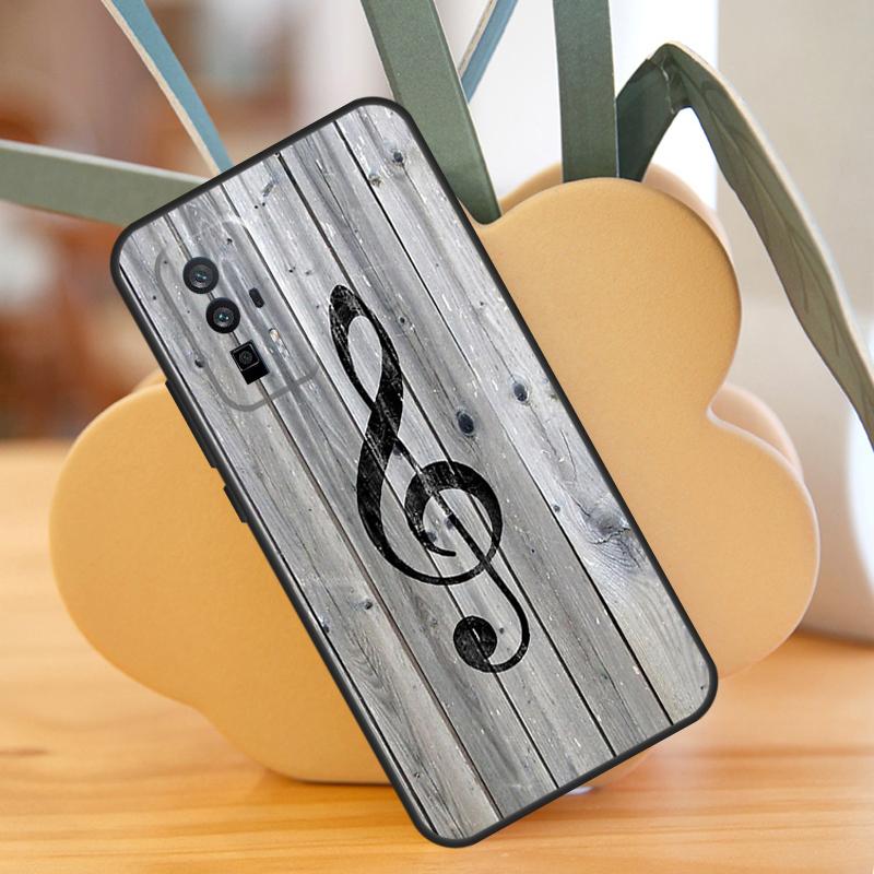 Treble Clef Music Note Case For POCO X3 X6 F6 Pro M6 X5 F3 F5 M5s Xiaomi 13 14 Ultra 12 Lite 11T 12T 13T Pro Cover