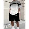 Fashion Men's Sports Suit Casual Loose Short-sleeved Shorts Suit Comfortable Breathable Unisex Sports Clothing