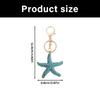 Elegant Crystals Embedded Sea Star Keychain Versatile Alloy Accessory for Women