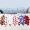 Simulated Phalaenopsis 3D printing 9-head film orchid indoor fake flower bouquet, decorative Phalaenopsis simulated flower