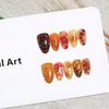 Autumn Caramel Maple Leaf Wear Nails Handmade Three-dimensional Carved Almond Nails Retro Smudged Finished Nail Art