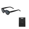 Saint Laurent Full Frame Design Acetate Nylon Cat Eye Sunglasses Women Sunglasses Black 822274Y9956