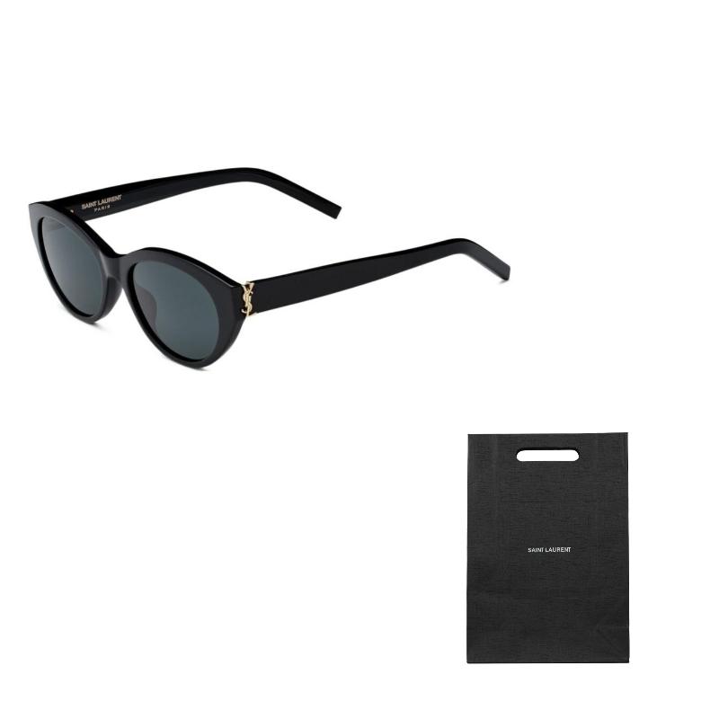 Saint Laurent Full Frame Design Acetate Nylon Cat Eye Sunglasses Women Sunglasses Black 822274Y9956