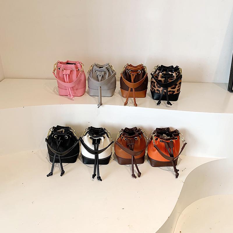 Cute Kids' Bucket Bag - Drawstring Mini Crossbody for Parent-Child with Creative Coin Purse