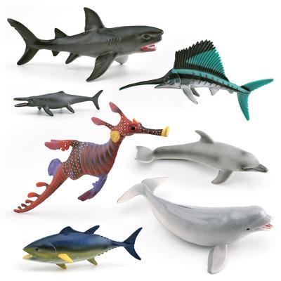 Simulation Ocean Animal Model Realistic Beluga Shark Sailfish Action Figure Cognition Toys For Kids Gifts