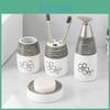 Keramik Badezimmer 4-teiliges Set Mit Blumenmuster Für Heimdekoration Und Geschenk