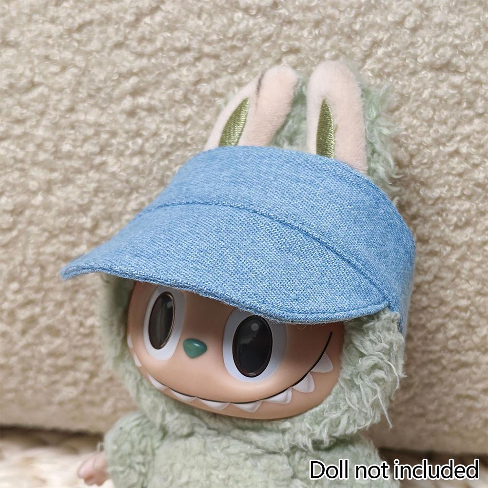 Doll Cap for Dollhouse Miniature 17cm Labubu Color Match Hat Kawaii Cute Doll Accessories Kids Girls Toys