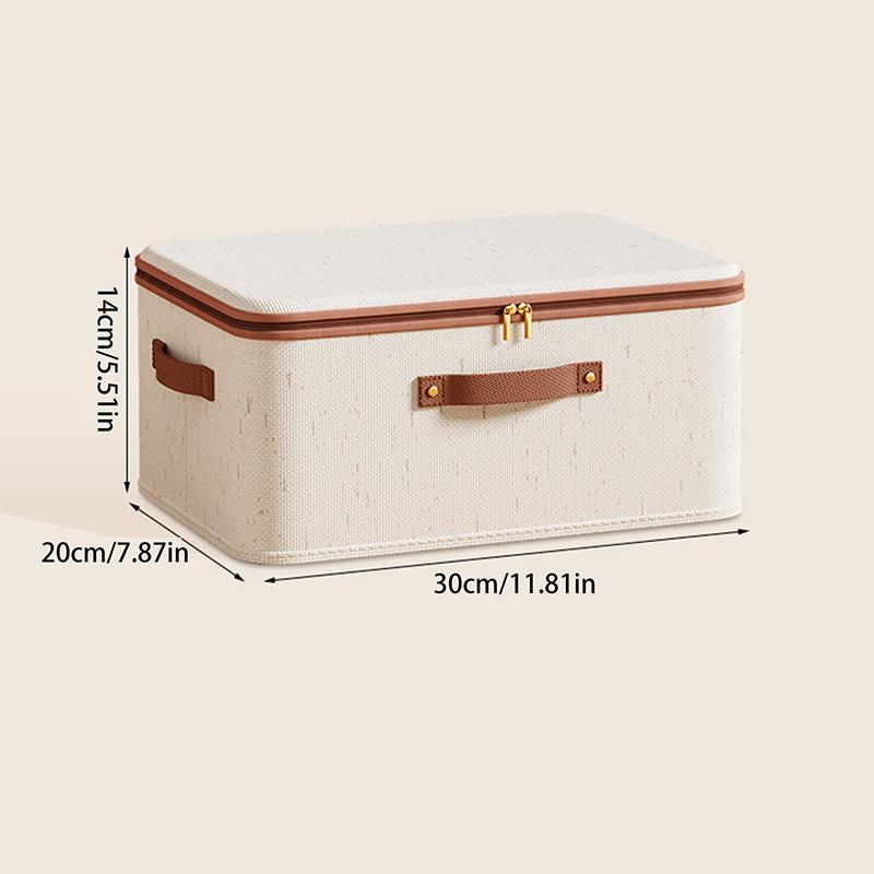 

Clothes Storage Box With Zipper Large Capacity Folding Clothes Quilts Organizer Storage Box