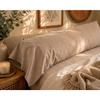 Perrine Cotton Percale Bolster Case 43 X 185 Cm String Beige