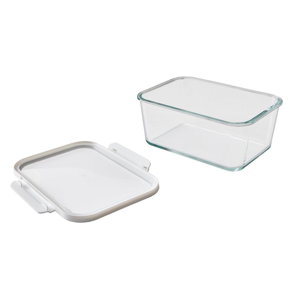 14 Cup Glass Food Storage Container with Tritan Lid Microwave Freezer Dishwasher Safe Stackable 2 Pieces